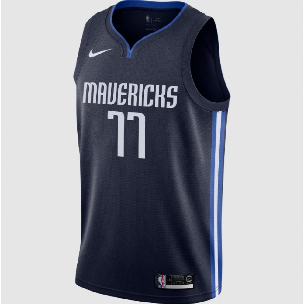 Men's Dallas Mavericks Luka Doncic #77 Navy Finished Swingman Jersey - Statement Editon-Pro Kit Vault | Brand New 26/27 Sports Jerseys